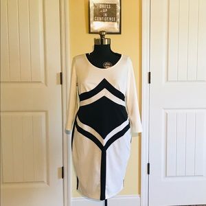 Monif C Color Block dress